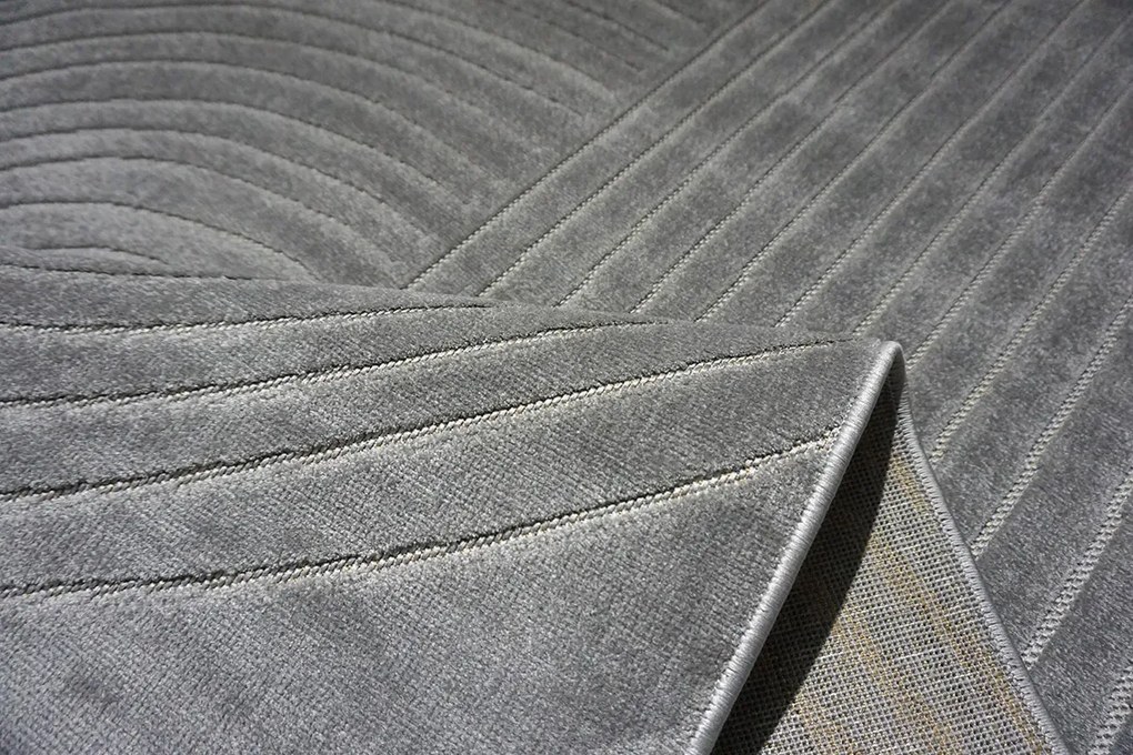 BE Koberec Kolekcia Zen Garden 2403 GREY – sivý obdĺžnikový Rozmer: 140x190 cm