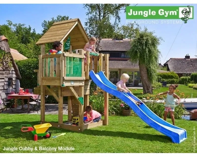 Ihrisko Jungle Cubby so šmykľavkou a modulom Balcony