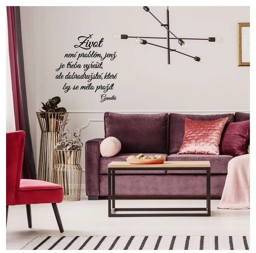 Samolepka na stenu s citátom Ambiance Gandhi Tajomstvo