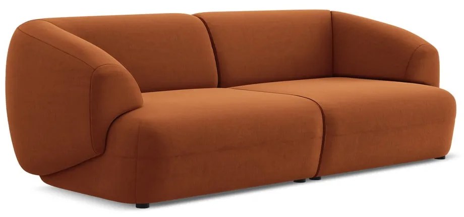 Oranžová zamatová pohovka 232 cm Moana – Makamii