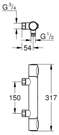 GROHE 34799000 - Termostatická sprchová batéria PRECISION FLOW DN 15 chróm