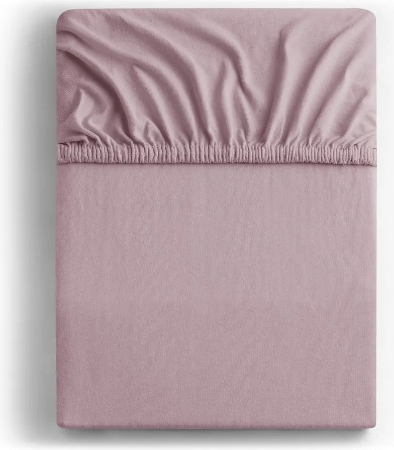Staroružová napínacia plachta jersey 90x200 cm Amber – Restilo