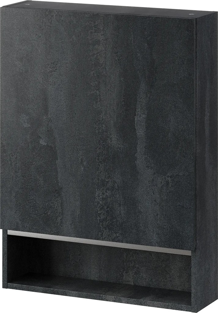 Závěsná koupelnová skříňka Letto 04 60 cm černý beton