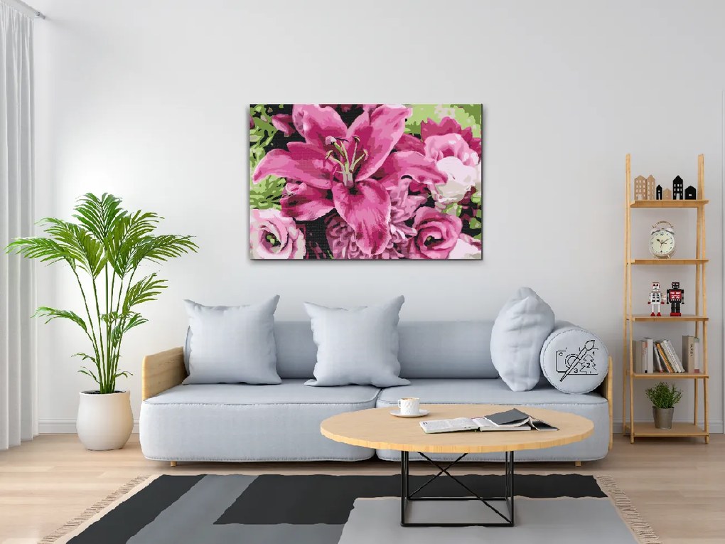 Gario Maľovanie podľa čísel Ľalia v pugete Rozmery: 40 x 60 cm, Rámovanie: Iba zrolované plátno