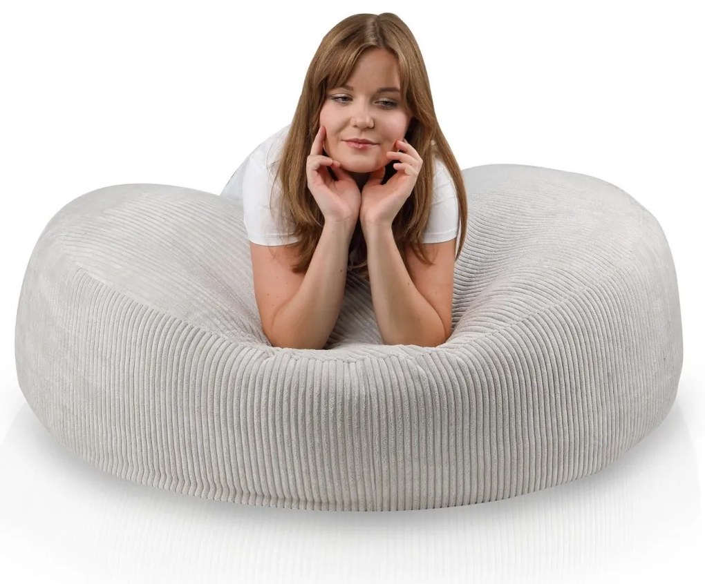 Manšestrový sedací vak Island 420 l – 120 cm – 6 farieb Farba: SZ75 - modrá