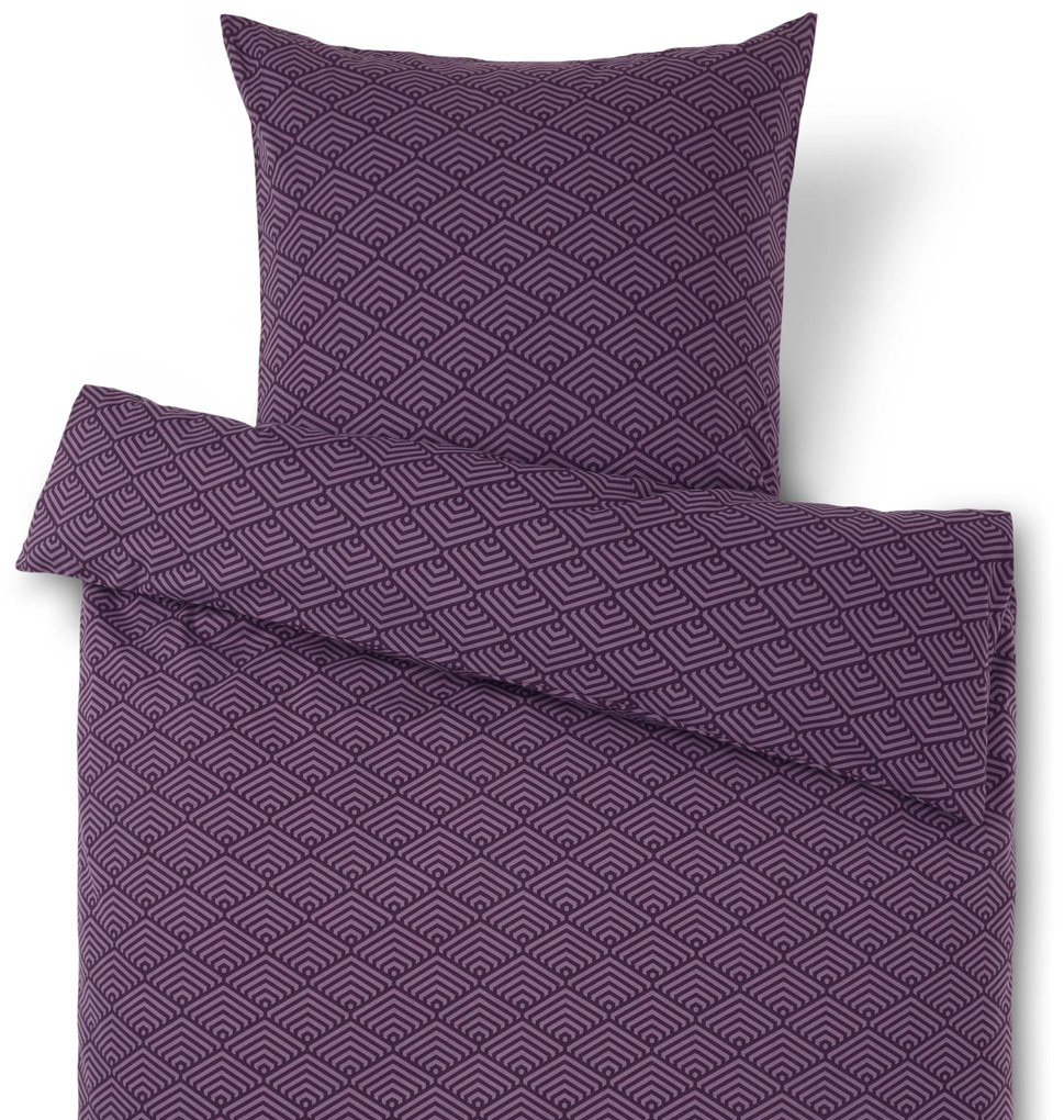 Flanelová posteľná bielizeň, štandardná veľkosť, fialová