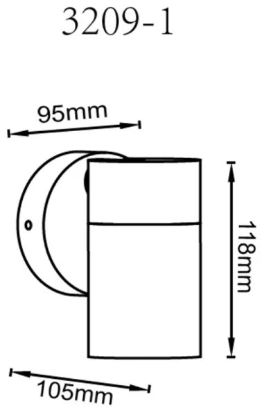 Globo 3209-1 - Nástenné bodové svietidlo PIPER 1xGU10/35W/230V