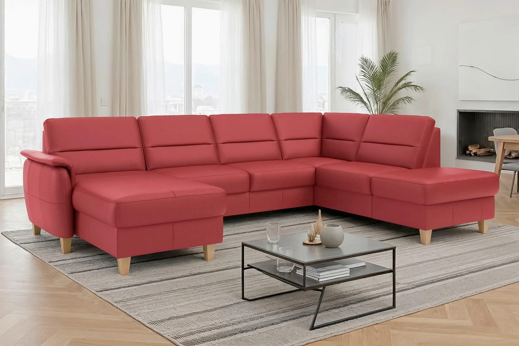 XXXLutz SEDACIA SÚPRAVA, koža, červená Sit & More - Sedačky - 00014403322G