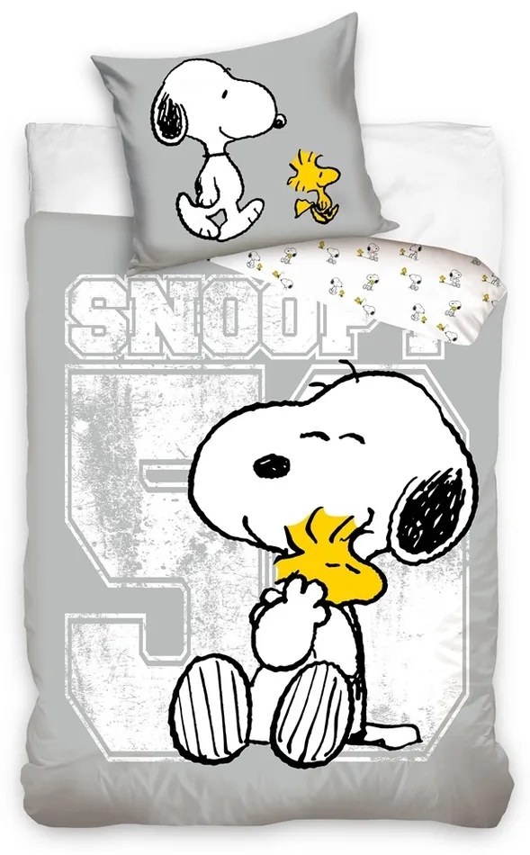CARBOTEX Detské obliečky Snoopy a Woodstock, 140 x 200, 70 x 90 cm