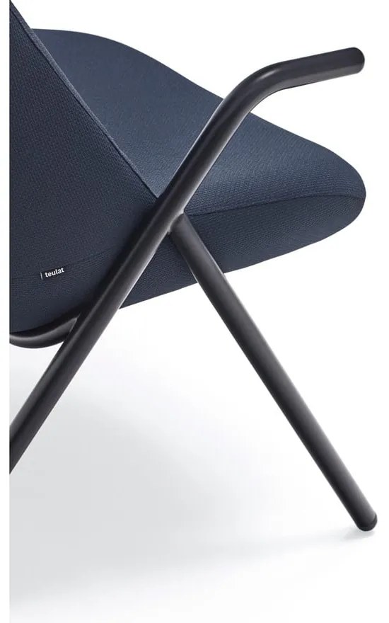 Tmavomodré kreslo Teulat Dins, výška 114 cm