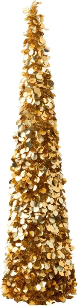 Veľký zlatý lesklý vianočný strom Sparkling L – 24*24*132 cm