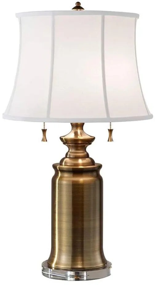 Feiss FE-STATEROOM-TL-BB - Stolná lampa STATEROOM 2xE27/60W/230V mosadz