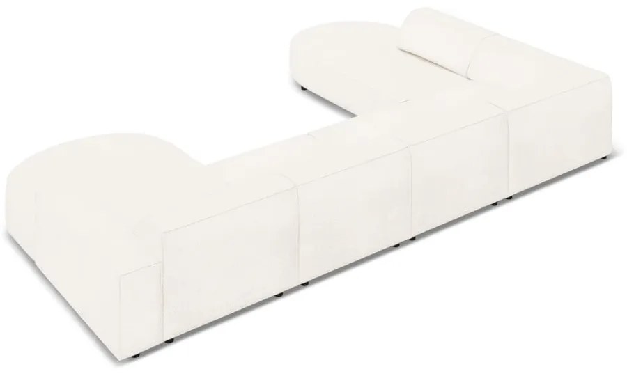 Béžová rohová pohovka z textílie bouclé (ľavý roh) Jodie – Micadoni Home