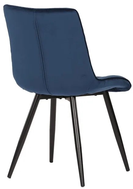 Autronic BONTEC Jedálenská stolička, modrá, zamatová látka, CT-384 BLUE4 Farba: Modrá