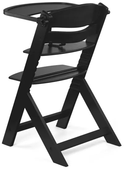 KINDERKRAFT - Detská jedálenská stolička ENOCK Premium s čalúnením čierna