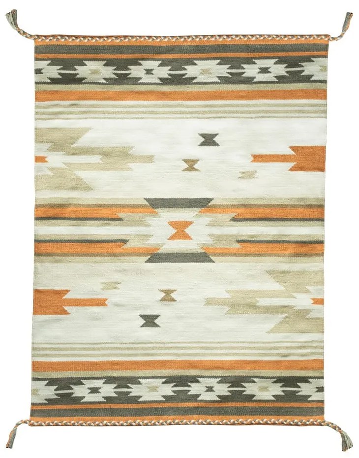 Obojstranný vonkajší koberec z recyklovaného plastu Green Decore Aztec, 90 x 150 cm