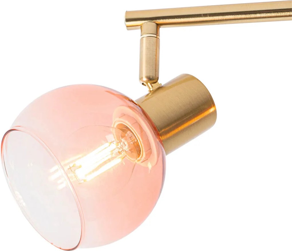 Inteligentné bodové svetlo zlaté s ružovým sklom vrátane 4 Wifi P45 - Vidro