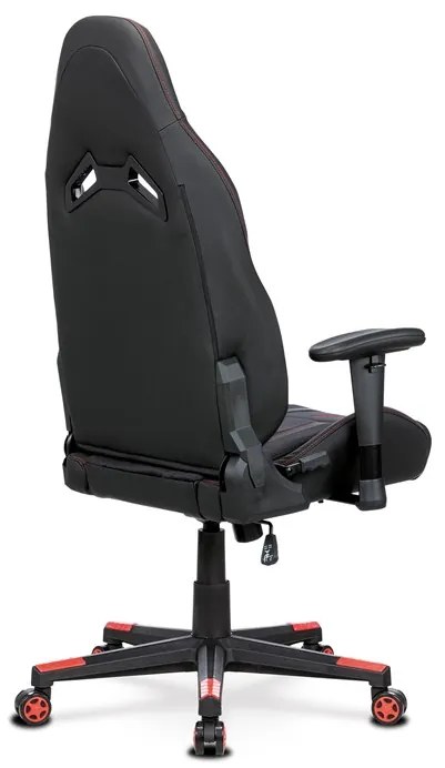 BONTEC Herné kreslo, hojdací mechanizmus, čierna látka, KA-F07 RED Farba: Čierna