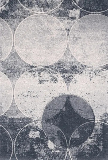 Koberec Agnella Opal Kruhy - sivý
