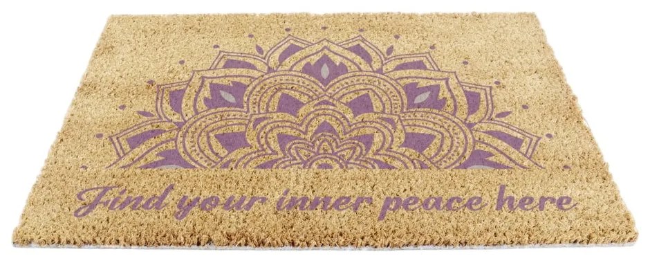 Rohožka z kokosového vlákna 40x60 cm Find Your Inner Peace – Artsy Doormats