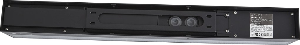 Priemyselné vonkajšie nástenné svietidlo čierne 55 cm vrátane LED IP65 - Hannah