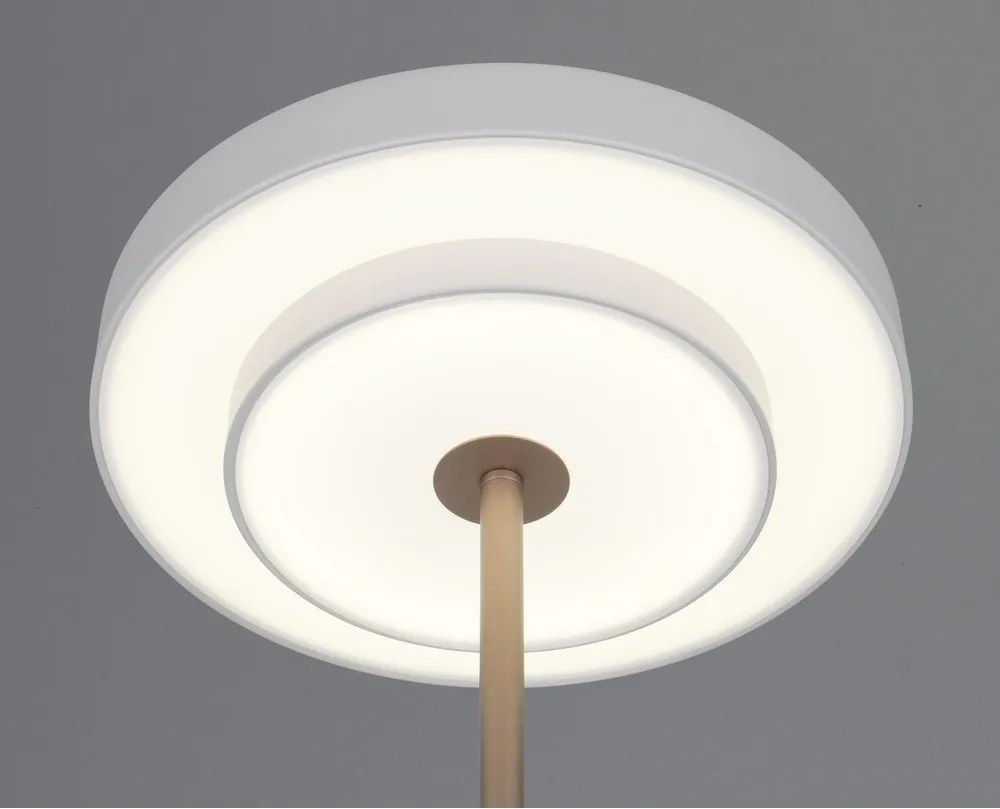 Slonovinová LED stolová lampa so stmievačom (výška 45,5 cm) Keaton – Trio