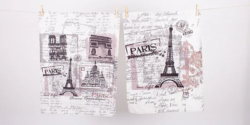 Kuchynské utierky - s parížskymi pamiatkami