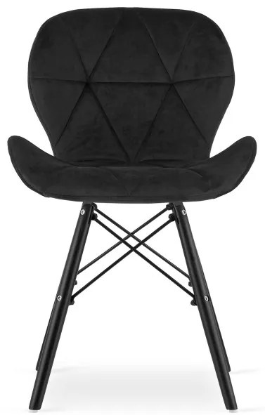 Set dvoch jedálenských stoličiek LAGO čierne (čierne nohy) 2ks