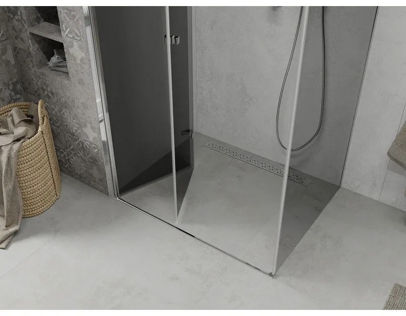 Mexen Lima, sprchovací kút 90 (dvere) x110 (stena) cm, 6mm šedé sklo, chrómový profil, 856-090-110-01-40
