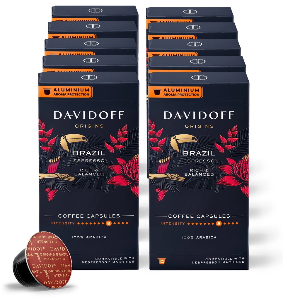 DAVIDOFF CAFÉ ORIGINS Brazil Espresso - 10 x 10 kapsúl