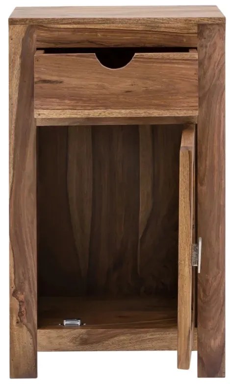 furniture-nabytek.cz - Masivní skříňka do koupelny Lagos z palisandru, lakovaná, hnědá – 46×30×80 cm