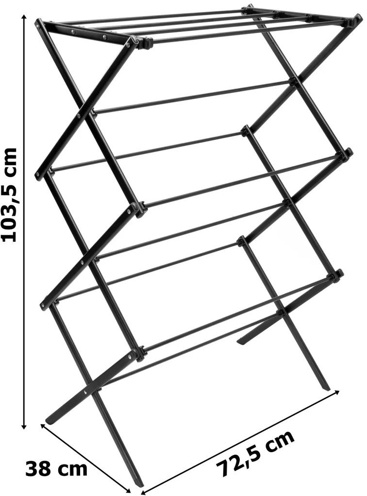 Sušiak na bielizeň KARLA čierny