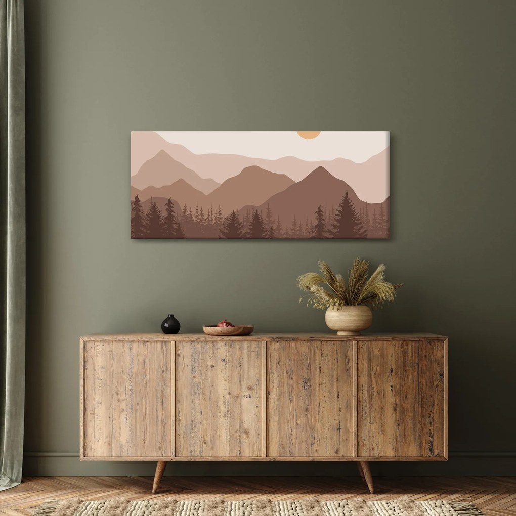 Obraz - Hnedé pohorie N⁰1 (120x50 cm)
