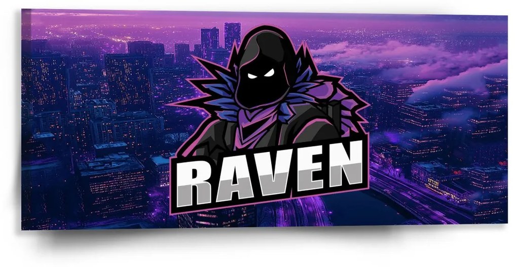 Sablio Obraz FORTNITE RAVEN Steampunk mesto - 110x50 cm