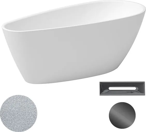 Besco Akrylátová voľne stojaca vaňa Goya A-line Glam S 160x73 (170x80) BESCO-Typ výpuste: Click-Clack s prepadom, grafit, BESCO-Rozmery: 170x80, BESC…
