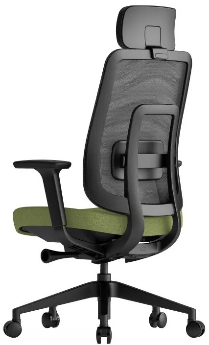 Kancelárska ergonomická stolička K42 — sieť, látka, čierna / viac farieb Zelená