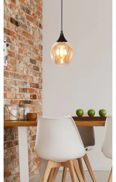 Luster na lanku ASPA 1xE27/40W/230V čierna