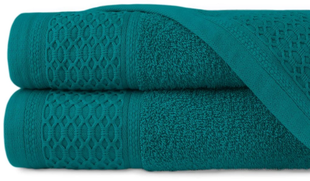 BAVLNENÝ UTERÁK SOLANO 50X90 CM TMAVOTYRKYSOVÁ