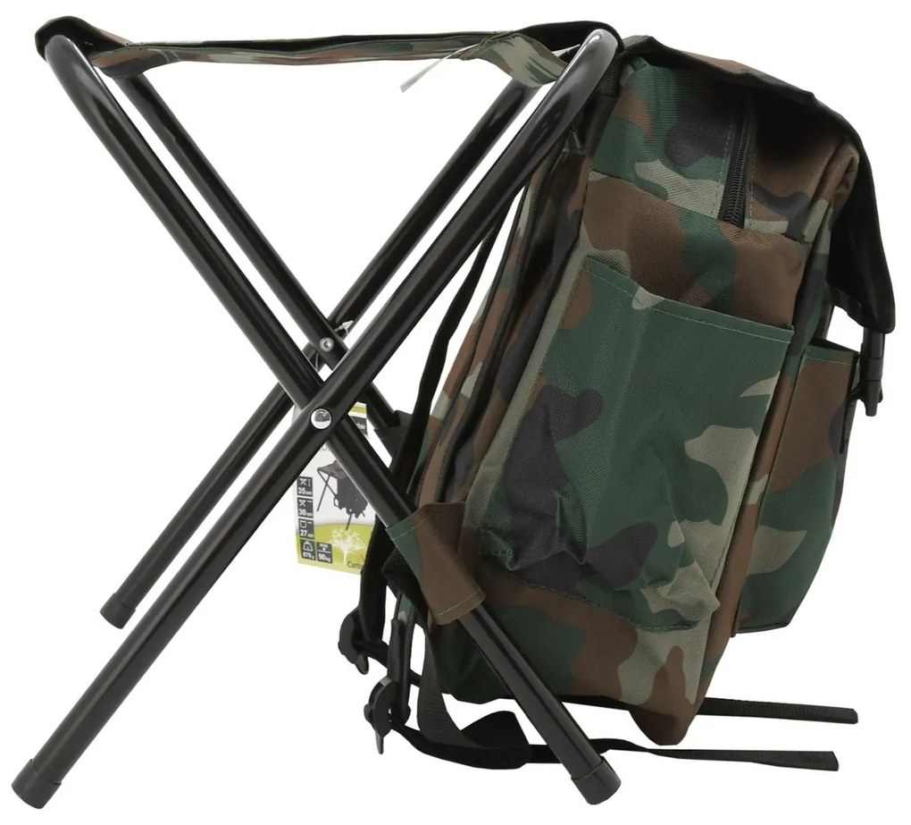 Cattara Skladacia stolička s batohom Olbia army, 30 x 35 x 27 cm