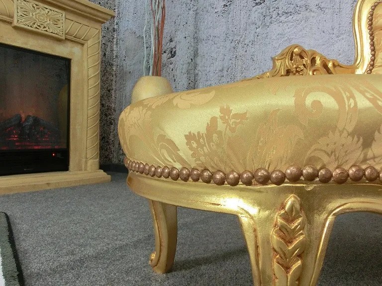 (2648) DIVANO DEL CASTELLO zámocká leňoška zlatá