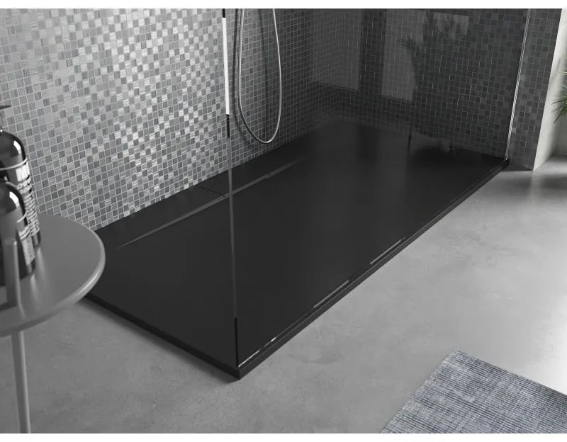 Mexen Egon, SMC obdĺžniková sprchová vanička 160 x 90 cm, čierna, 4R709016