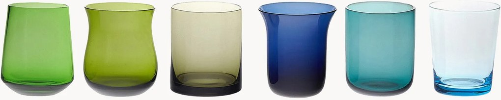 Ručne fúkané poháre na shoty Goblet, 6 ks