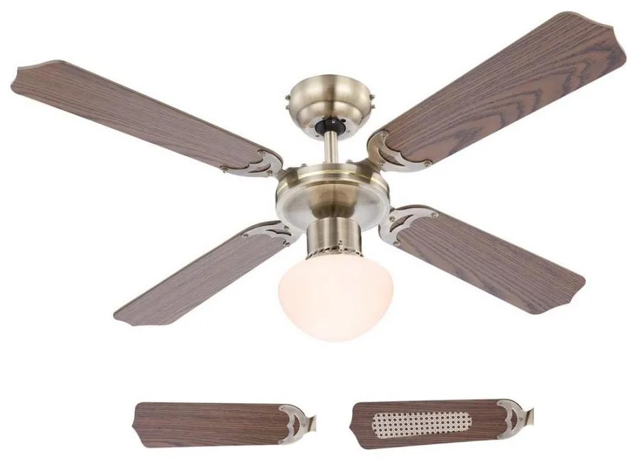 Globo 03804 - Stropný ventilátor CHAMPION 1xE27/60W/230V