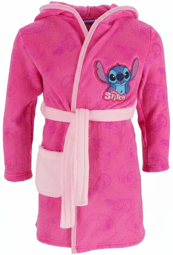 Dievčenský coral fleece župan s kapucňou Lilo &amp; Stitch - Angel, 110 / 116