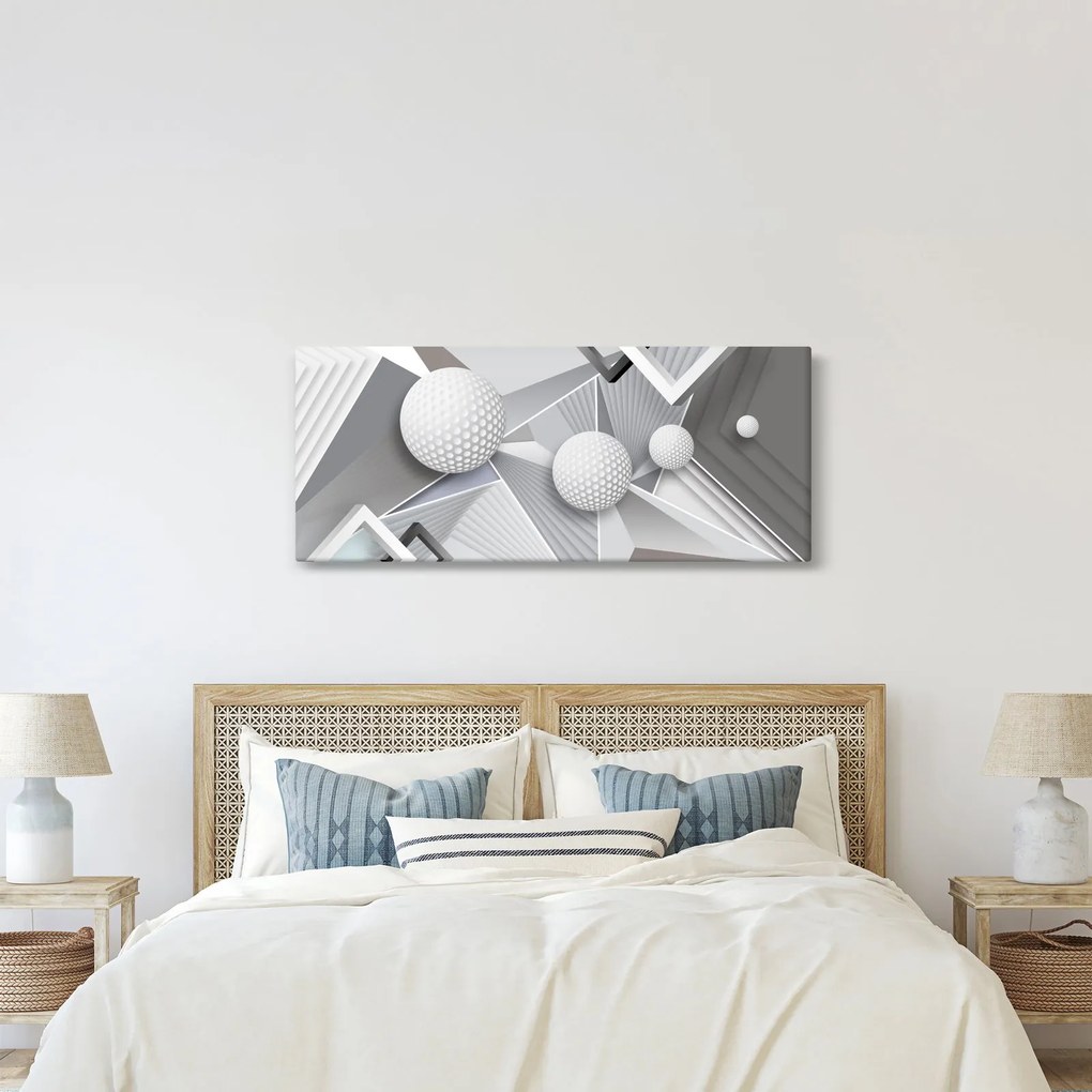 Geometrický abstraktný obraz (120x50 cm)