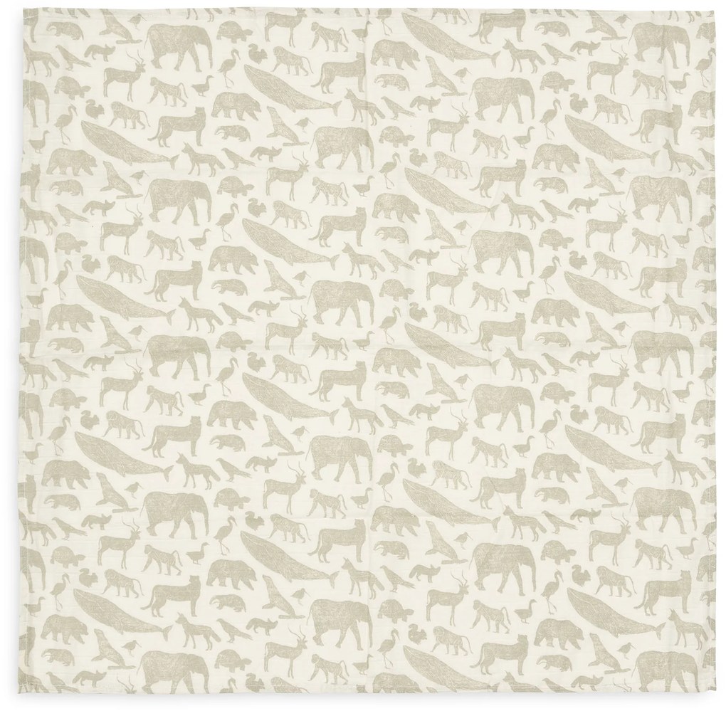 Plienky 3 ks 70x70 cm Animals Olive Green