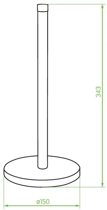 Laveo Oslo, kovový stojan na papierové utierky 150x150x343 mm, čierna-hnedá, LAV-ELD_700A