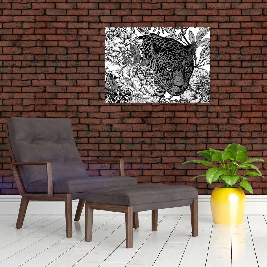 Sklenený obraz - Exotická záhrada (70x50 cm)