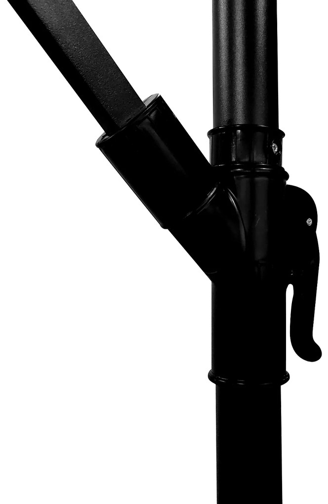 Záhradný slnečník Houseland Mavex s LED osvetlením 300 cm tmavohnedý