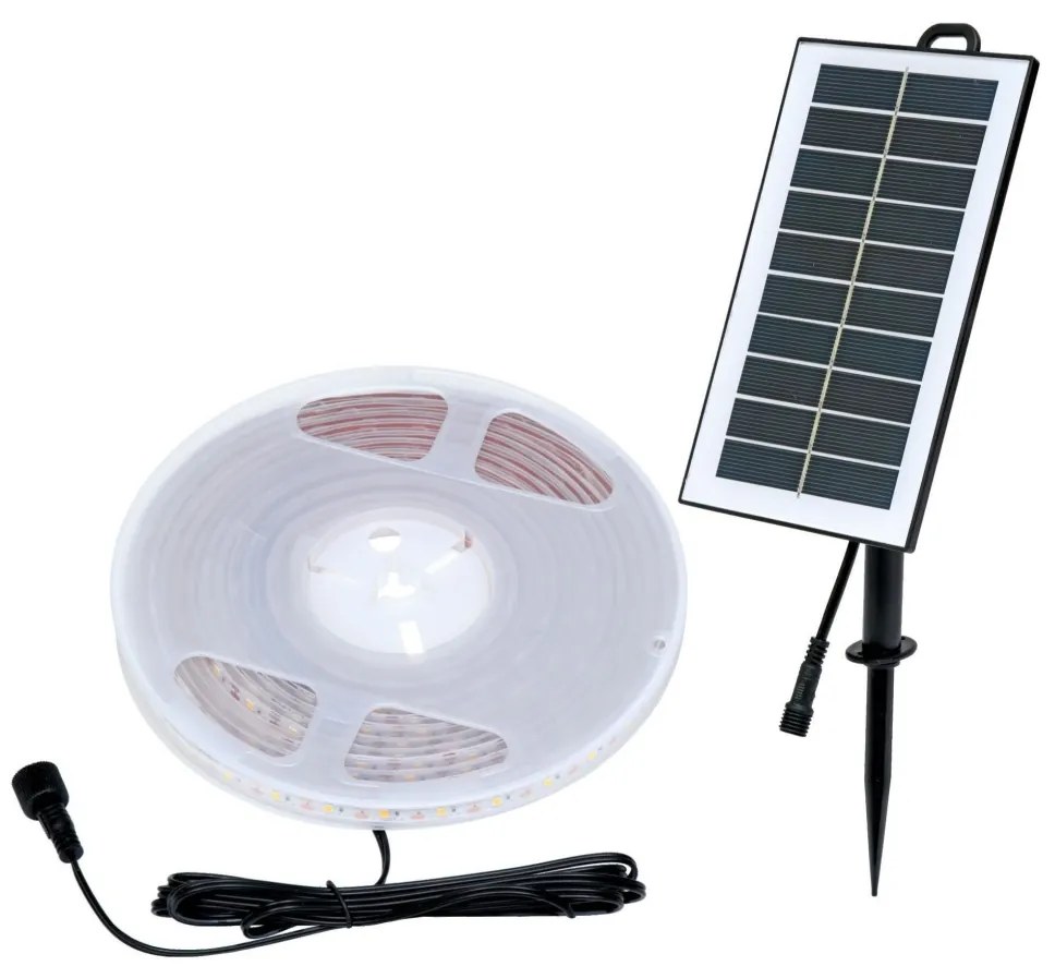 Ecolite DX-SOLAR-3000/5M - LED Solárny pásik 3,7V 2400 mAh 5m IP65